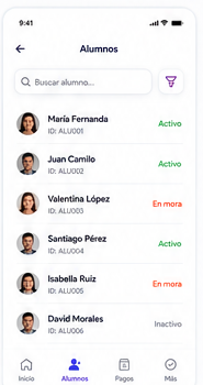 Listado de alumnos